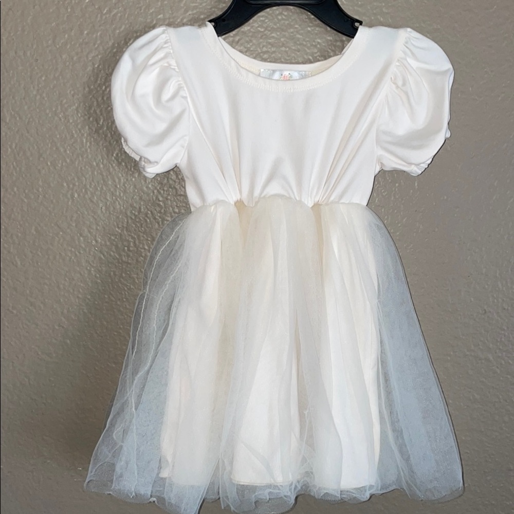 Baileys blossoms Elegant off-White Tulle Kids Dress